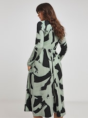Simply Be Green Supersoft Pocket Midi Dress - Image 2 of 4