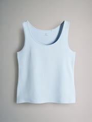 The Set Pale Pink/Grey Marl/Yellow/White/Blue Scoop Neck Vests 5 Pack - Image 3 of 7