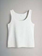 The Set Pale Pink/Grey Marl/Yellow/White/Blue Scoop Neck Vests 5 Pack - Image 4 of 7