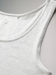 The Set Pale Pink/Grey Marl/Yellow/White/Blue Scoop Neck Vests 5 Pack - Image 7 of 7