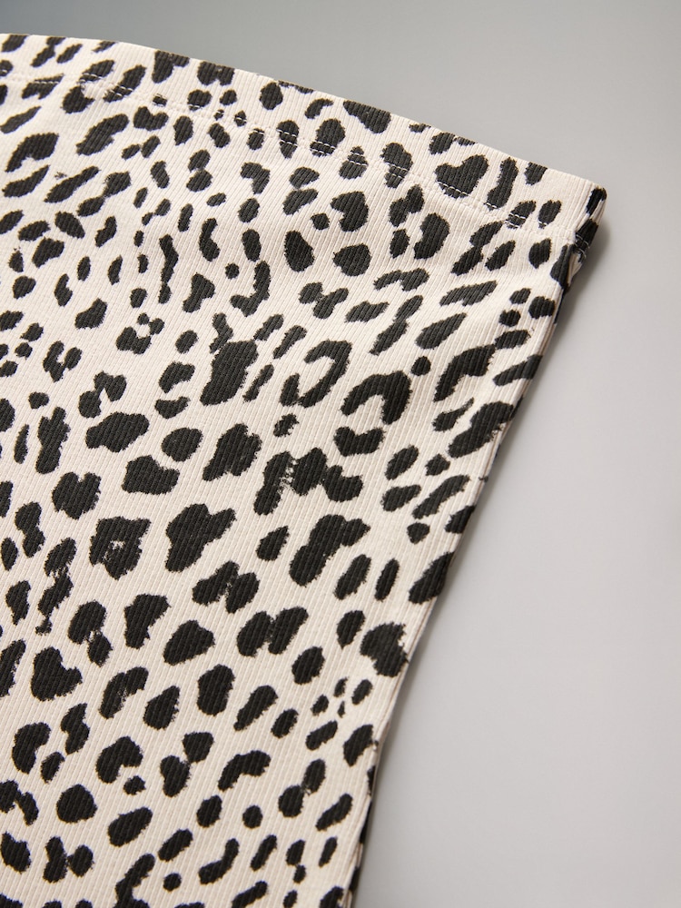 The Set Pink/Black/Grey Marl/White/Animal Print Ribbed Bandeau Tops 5 Pack - Image 8 of 8