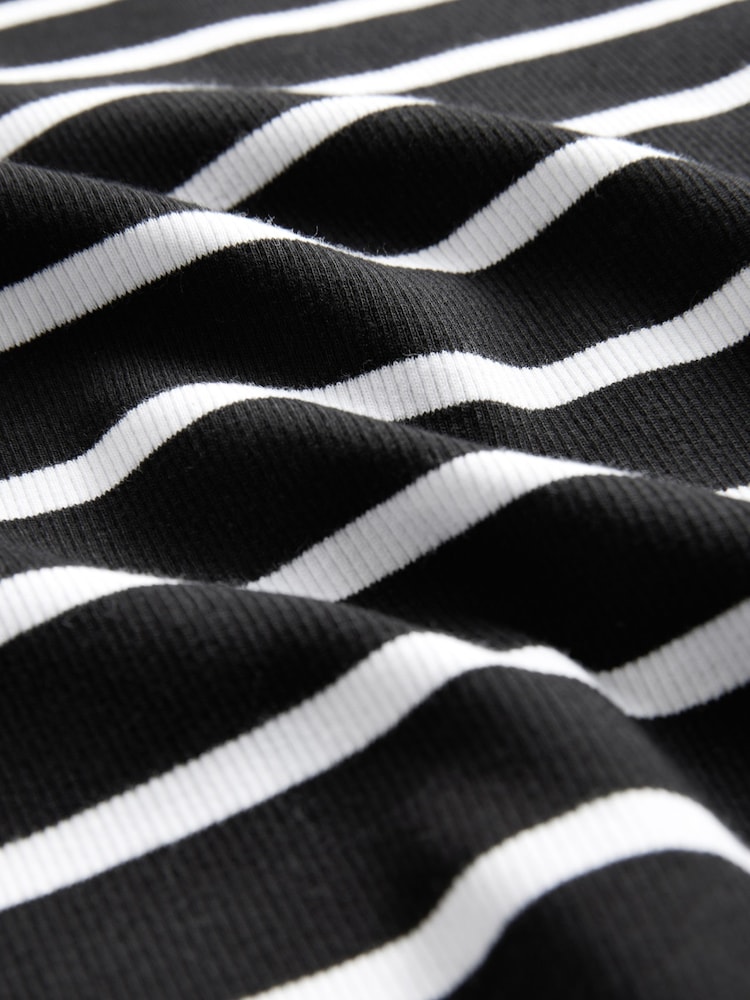 The Set Black/White/Stripe/Taupe Brown 4 Pack Ribbed Racer Vests - Image 13 of 13