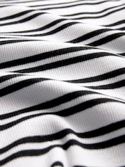 The Set Black/Pink/White/Black&White Stripe 4 Pack Ribbed Scoop Neck Vests - Image 7 of 7