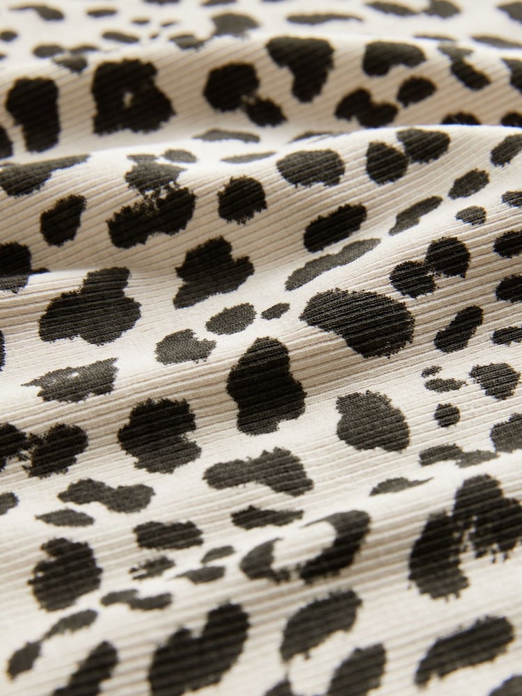 The Set Black/White/Grey Marl/Animal 4 Pack Ribbed Racer Vests - Image 7 of 7
