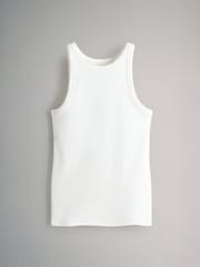 The Set Green/Yellow/Cream/Pink&Cream Stripe 4 Pack Ribbed Racer Vests - Image 11 of 13