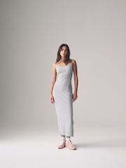 The Set Black/Grey Marl/Taupe Brown 3 Pack Strappy Ribbed Dress - Image 5 of 9