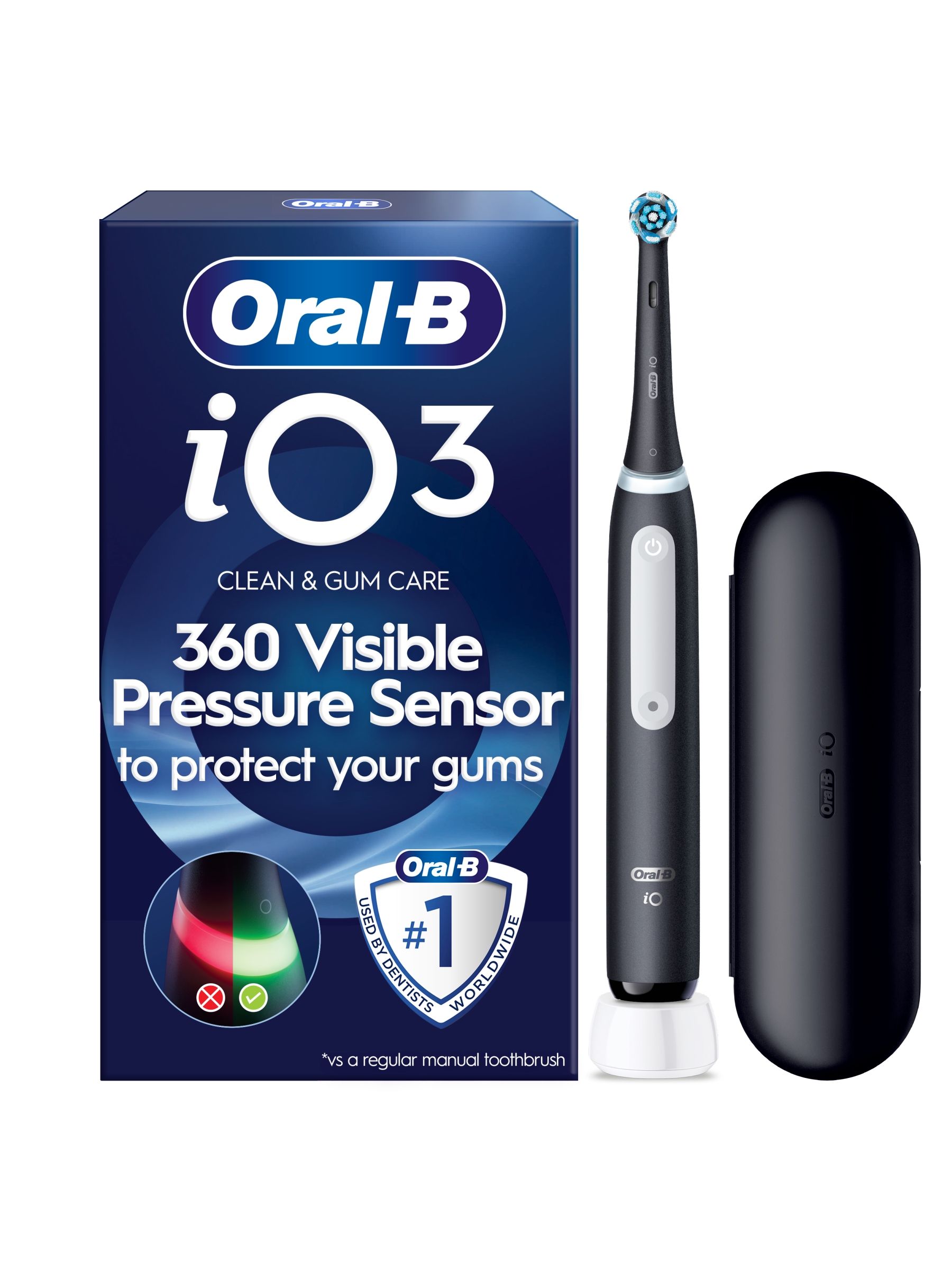 OralB iO Series 3 Electric Toothbrush Rechargeable with Travel Case Matt Black - Image 14