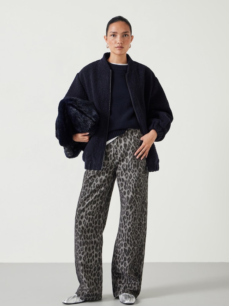 Hush Animal Leopard Print Wide Leg Jeans - Image 2 of 5