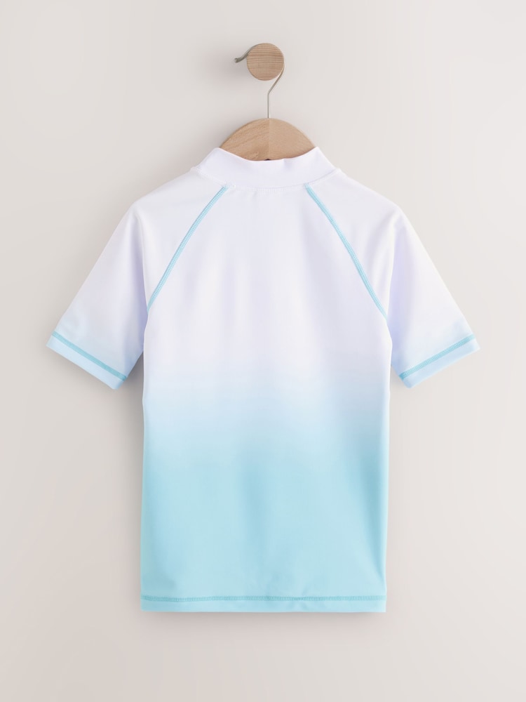 Light Blue Ombre Short Sleeve Rash Vest (1.5-16yrs) - Image 2 of 4