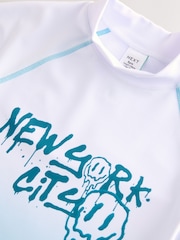 Light Blue Ombre Short Sleeve Rash Vest (1.5-16yrs) - Image 4 of 4