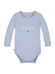 Tommy Hilfiger Blue Logo Long Sleeve Bodysuit - Image 1 of 3
