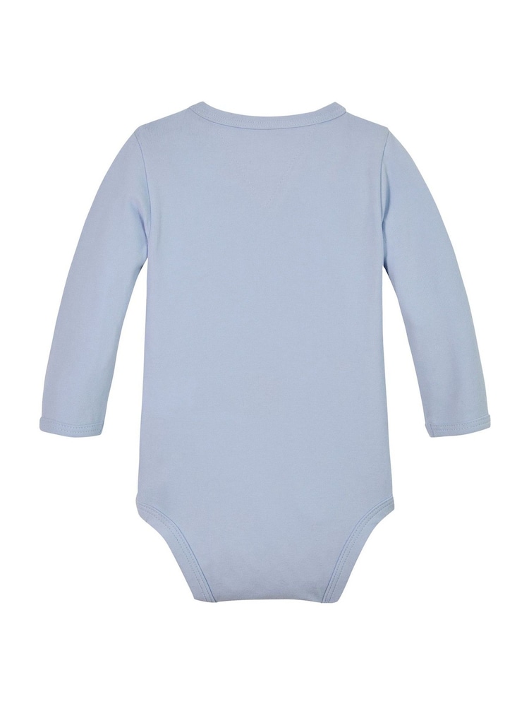 Tommy Hilfiger Blue Logo Long Sleeve Bodysuit - Image 2 of 3