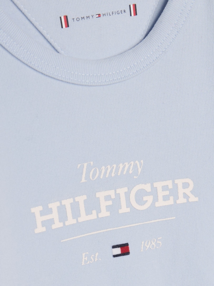 Tommy Hilfiger Blue Logo Long Sleeve Bodysuit - Image 3 of 3
