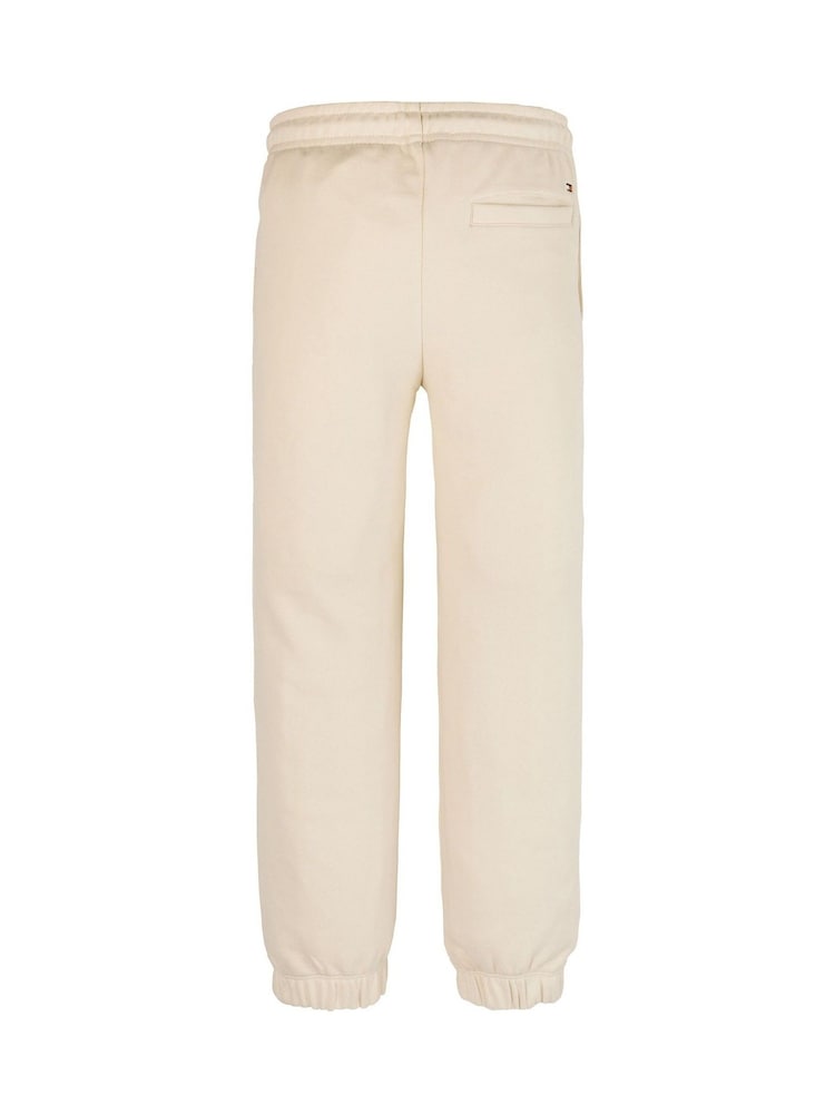 Tommy Hilfiger Cream Unisex Logo Joggers - Image 6 of 6 Tommy Hilfiger Cream Unisex Logo Joggers - Image 6 of 6