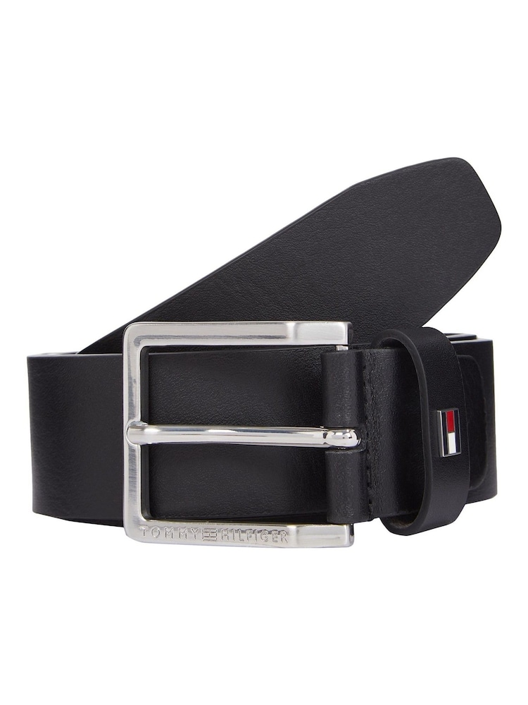 Tommy Hilfiger Black Oliver Adjustable Leather Belt - Image 1 of 3 Tommy Hilfiger Black Oliver Adjustable Leather Belt - Image 1 of 3