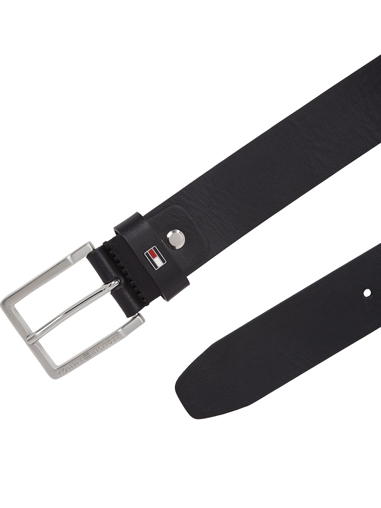 Tommy Hilfiger Black Oliver Adjustable Leather Belt - Image 2 of 3