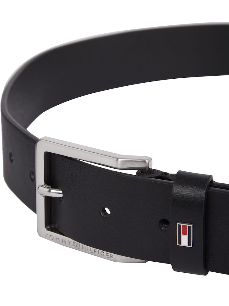 Tommy Hilfiger Black Oliver Adjustable Leather Belt - Image 3 of 3