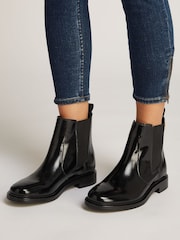 Tommy Hilfiger Black Leather Chelsea Boots - Image 1 of 6