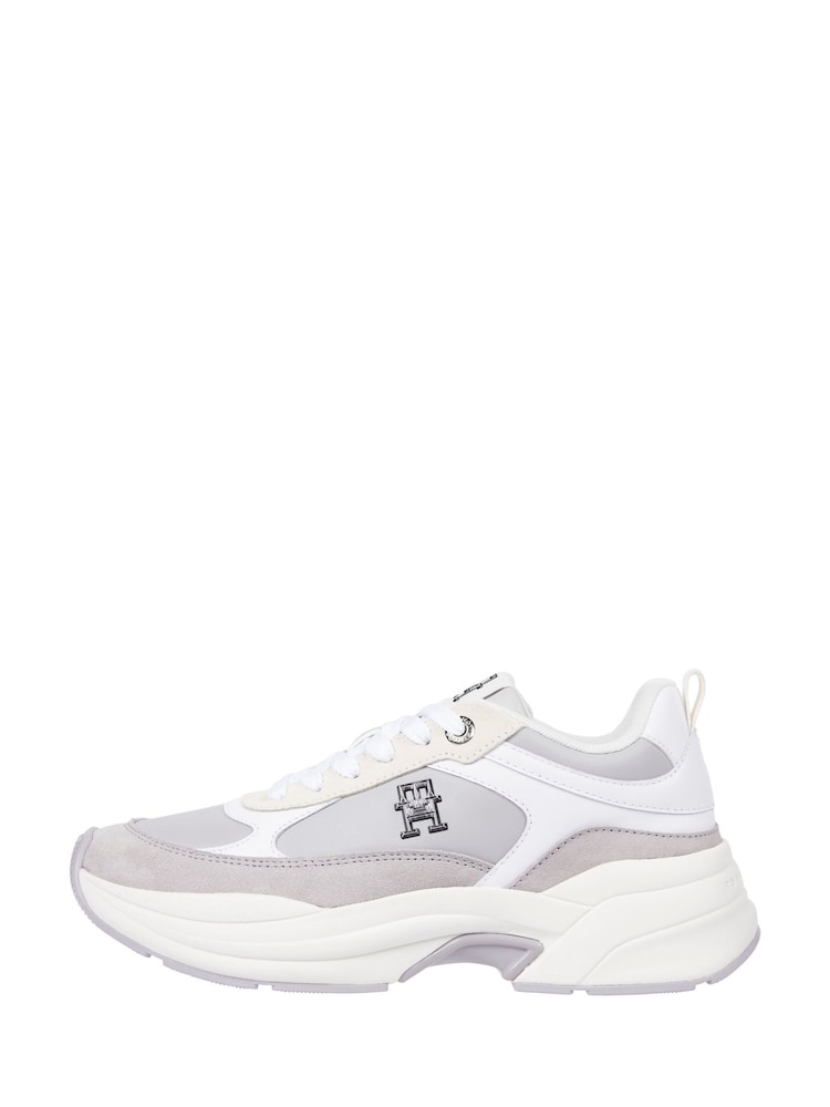 Tommy Hilfiger Grey Chunky Feminine Runner Trainers - Image 2 of 5