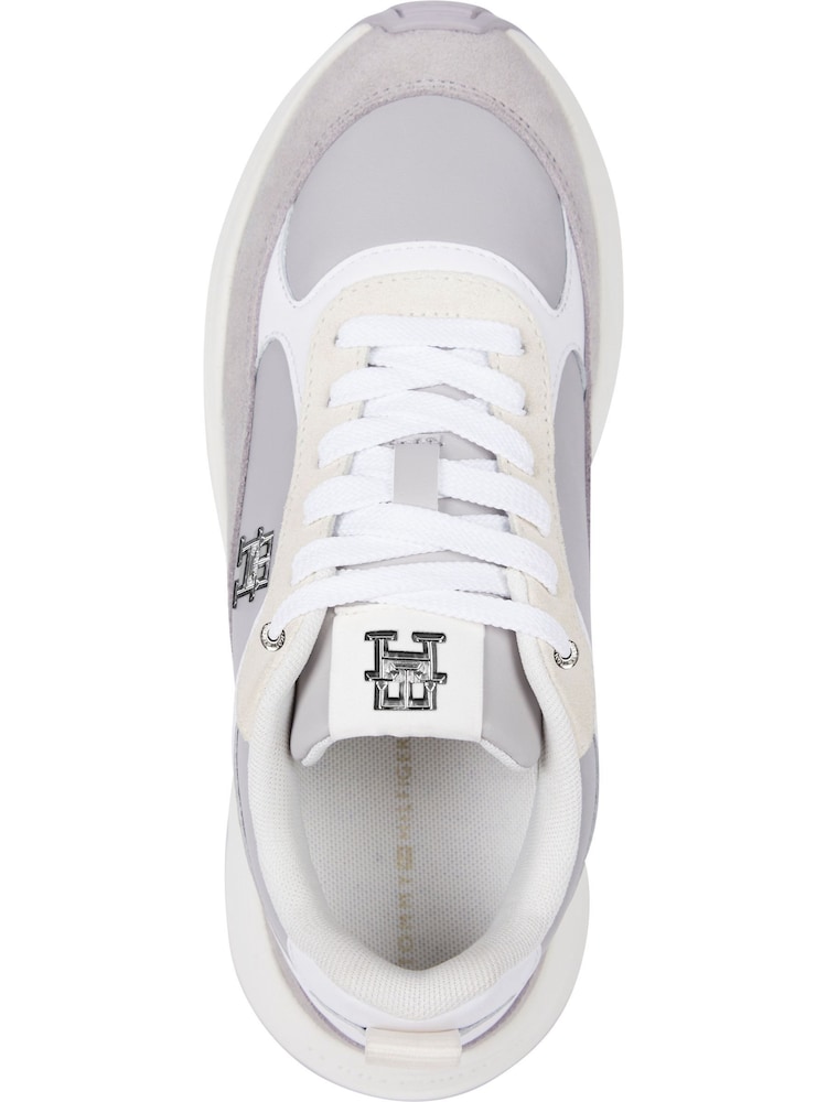 Tommy Hilfiger Grey Chunky Feminine Runner Trainers - Image 3 of 5