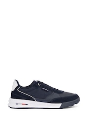Tommy Hilfiger Blue Retro Leather Runner Trainers - Image 1 of 5