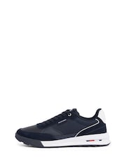 Tommy Hilfiger Blue Retro Leather Runner Trainers - Image 4 of 5