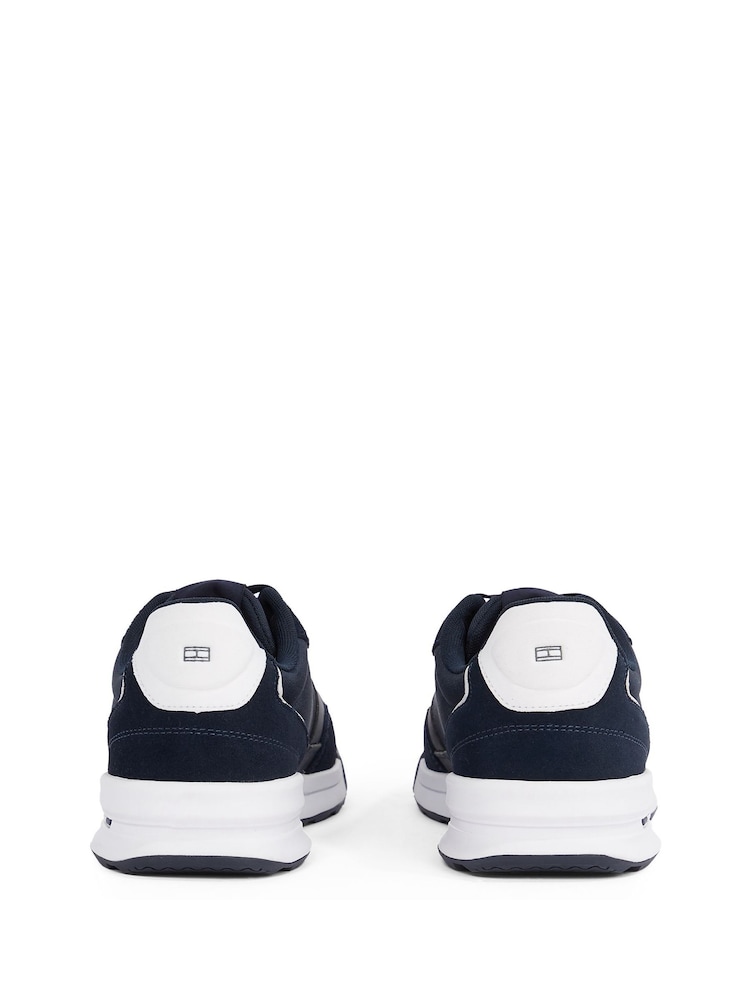 Tommy Hilfiger Blue Retro Leather Runner Trainers - Image 5 of 5
