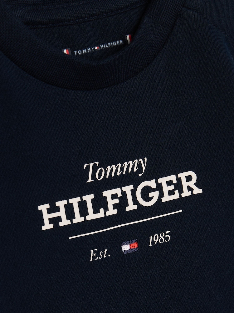 Tommy Hilfiger Blue 1985 Logo Long Sleeve T-Shirt - Image 3 of 3