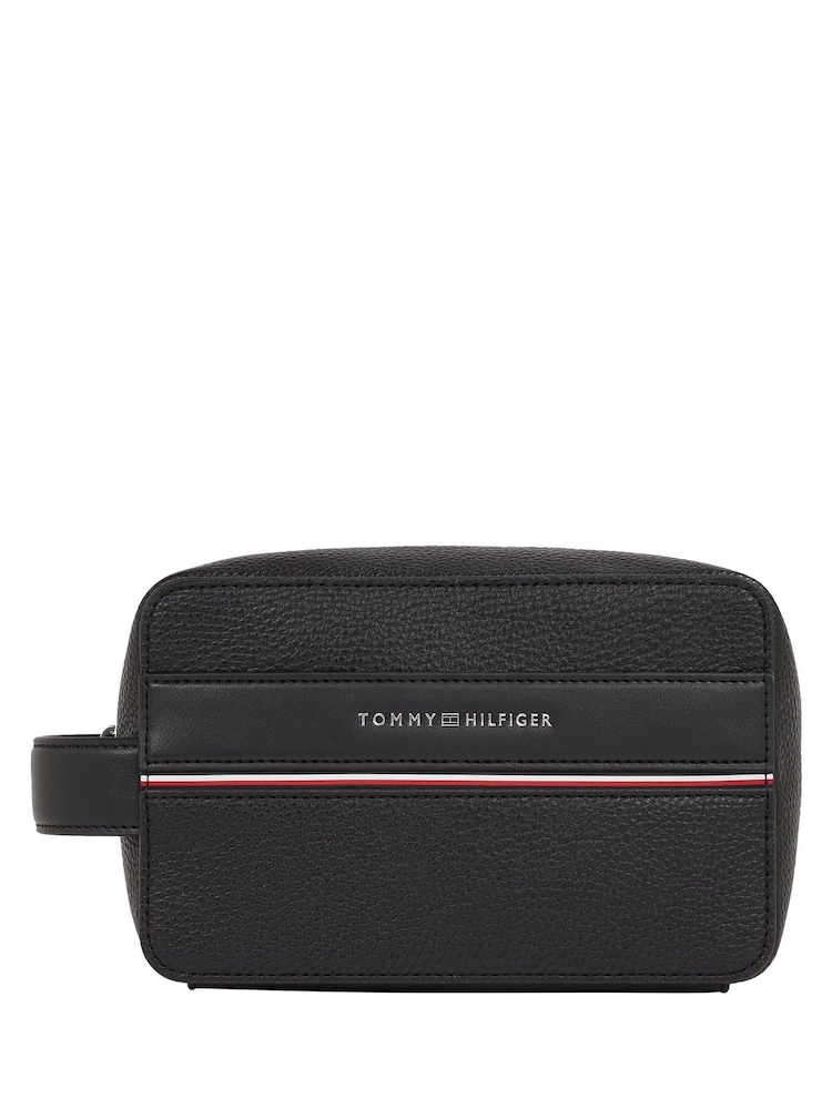 Tommy Hilfiger Black PU Wash Bag - Image 1 of 4