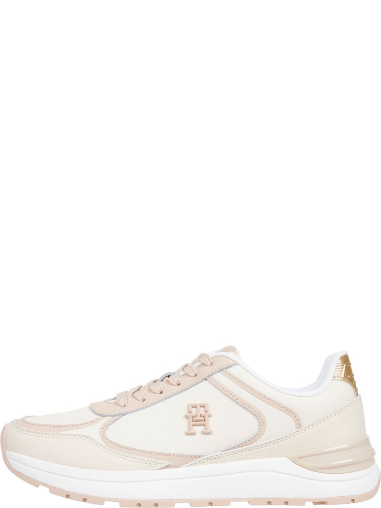 Tommy Hilfiger Pink Casual Fashion Leather Runner Trainers - Image 2 of 4