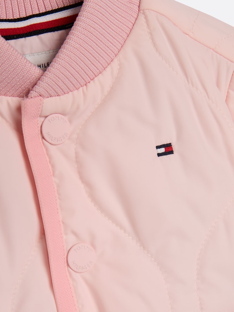 Tommy Hilfiger Pink Quilted Jacket - Image 3 of 3 Tommy Hilfiger Pink Quilted Jacket - Image 3 of 3
