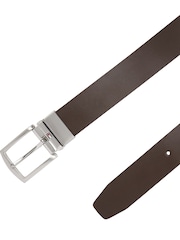 Tommy Hilfiger Brown Denton Reversible 3.5cm Belt - Image 2 of 3