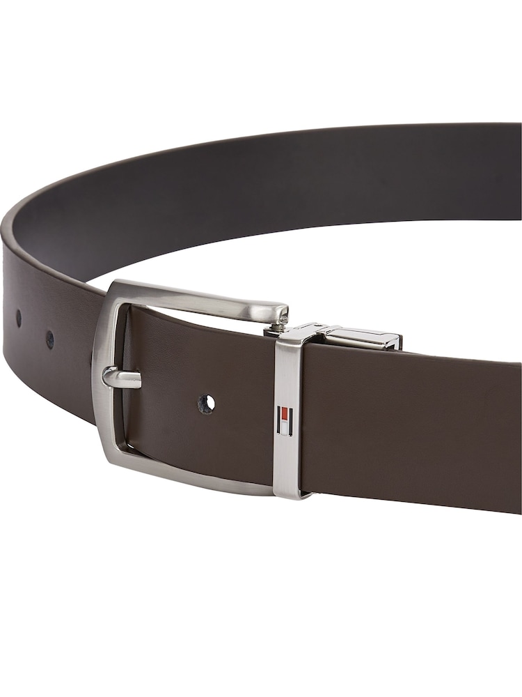 Tommy Hilfiger Brown Denton Reversible 3.5cm Belt - Image 3 of 3