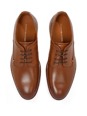 Tommy Hilfiger Purple Leather Derby Shoes - Image 3 of 6