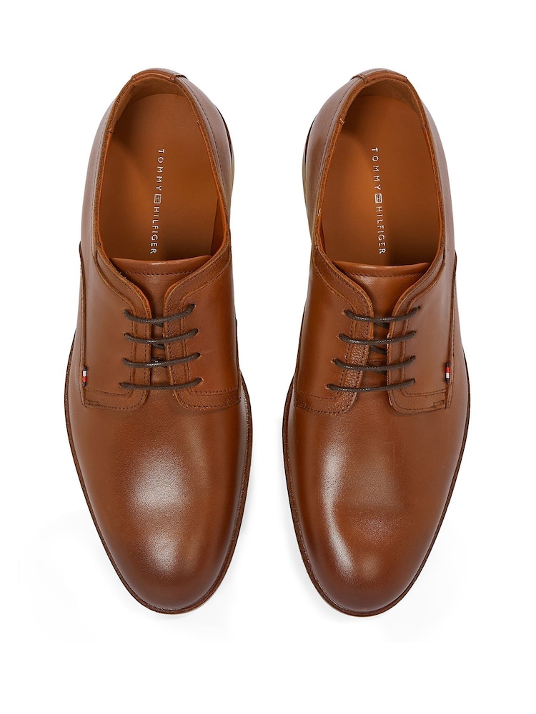 Tommy Hilfiger Purple Leather Derby Shoes - Image 3 of 6
