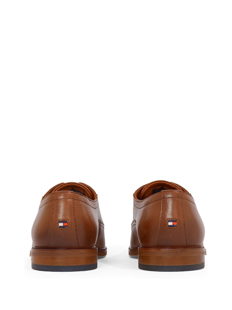 Tommy Hilfiger Purple Leather Derby Shoes - Image 4 of 6
