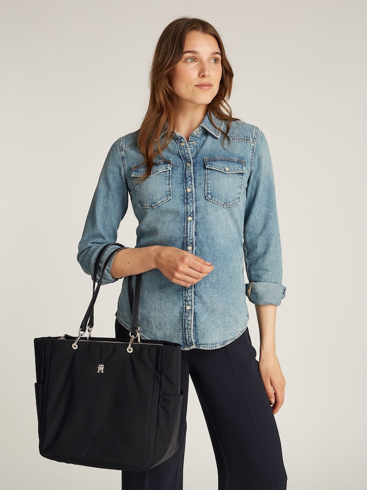 Tommy Hilfiger Black Spring Tote Bag - Image 5 of 5