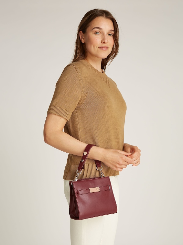 Tommy Hilfiger Red Heritage Mini Satchel - Image 5 of 5