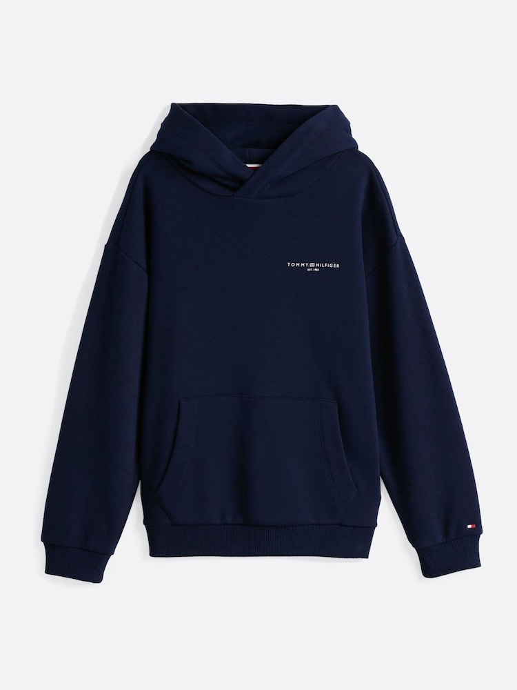 Tommy Hilfiger Blue Unisex Hoodie - Image 5 of 8