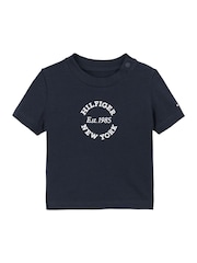 Tommy Hilfiger Blue Graphic T-Shirt - Image 1 of 2