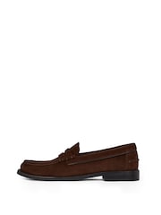 Tommy Hilfiger Brown Classic Suede Loafers - Image 3 of 6