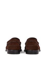 Tommy Hilfiger Brown Classic Suede Loafers - Image 5 of 6