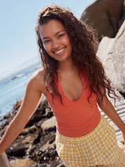 Orange Halter Neck Vest - Image 1 of 7