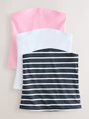 Stripe/White/Pink Bandeau Boobtubes 3 Pack - Image 1 of 9