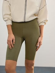 Olive Green Jersey Cycle Shorts - Image 4 of 7