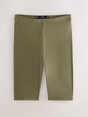 Olive Green Jersey Cycle Shorts - Image 5 of 7