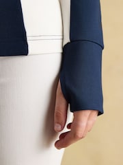 Joules Official Scone Navy 1/4 Zip Long Sleeve Top - Image 7 of 11