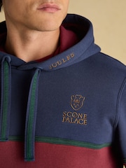 Joules Official Scone Navy Colourblock Hoodie - Image 4 of 8