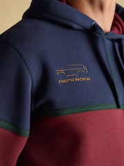 Joules Official Scone Navy Colourblock Hoodie - Image 6 of 8
