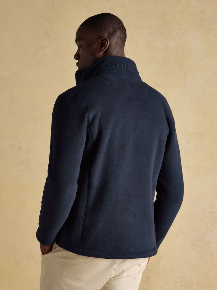 Joules Official Burghley Navy Full Zip Fleece Gilet - Image 2 of 9 Joules Official Burghley Navy Full Zip Fleece Gilet - Image 2 of 9